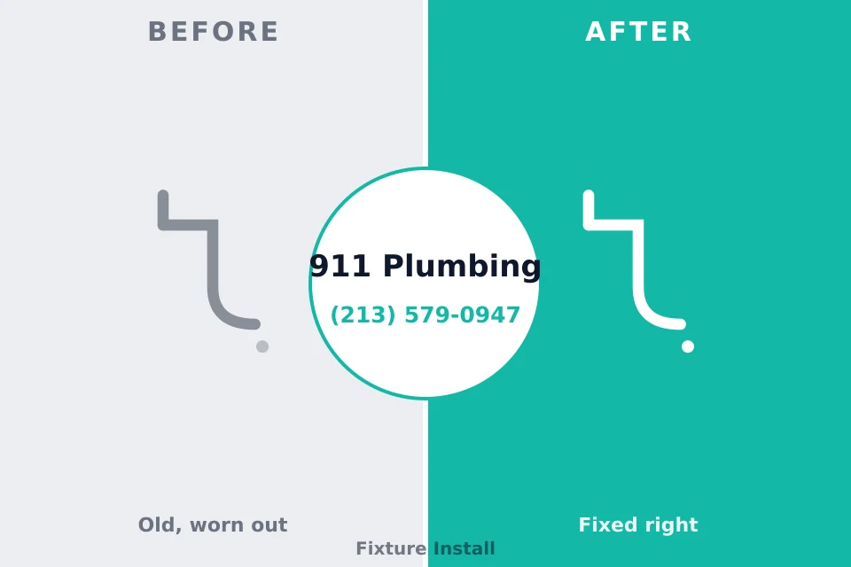 Before and after: plumbing repair Jewett City, CT